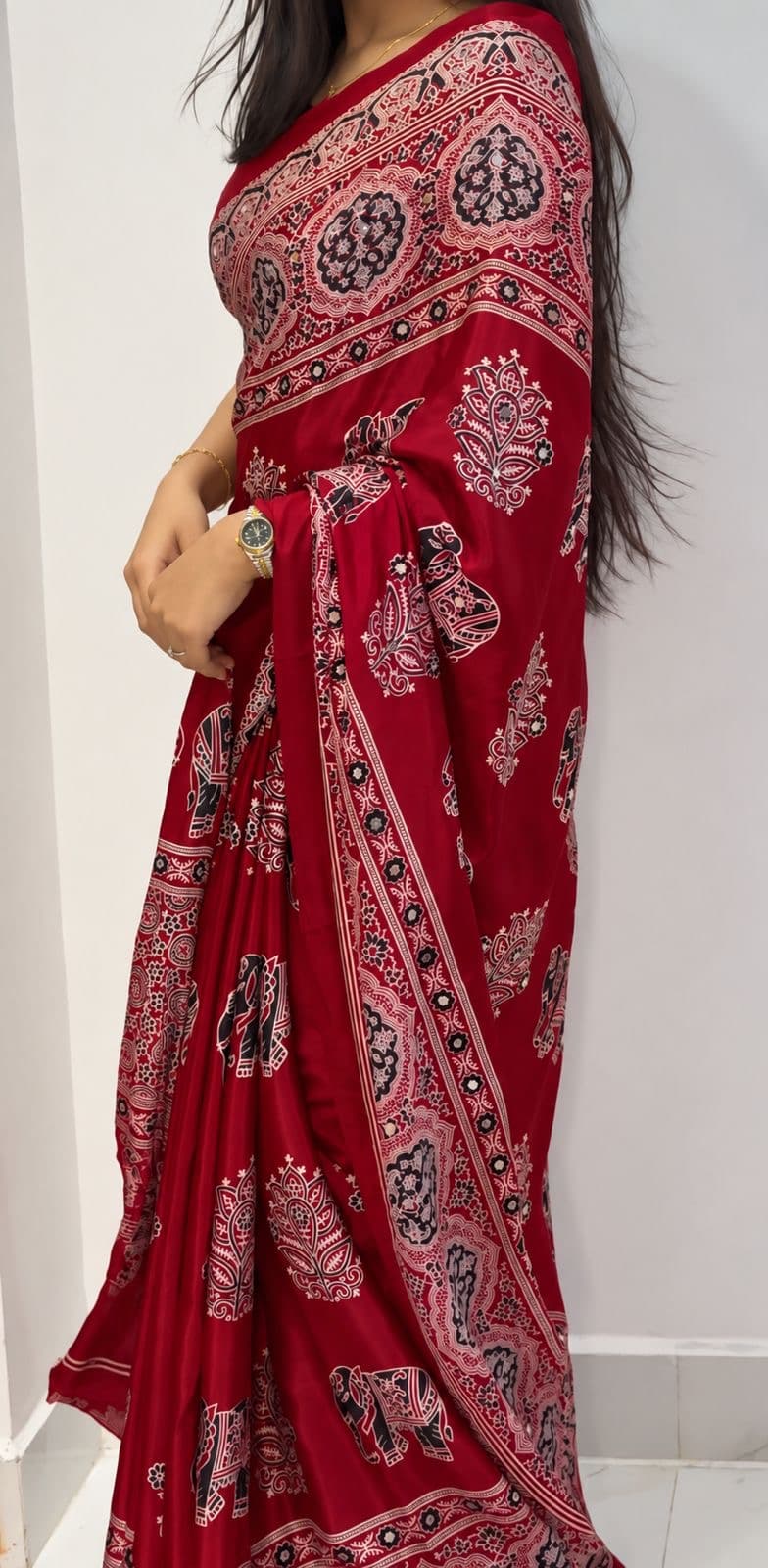 Ajrakh saree